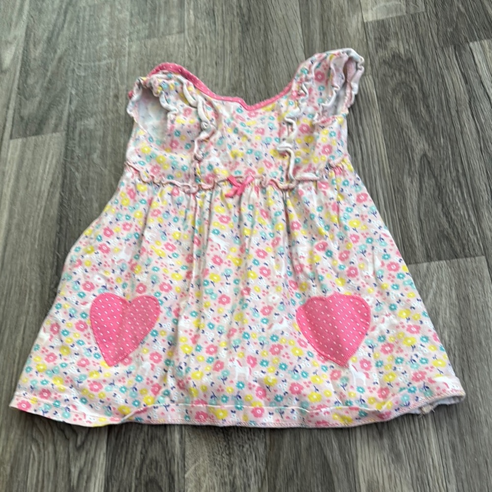 Child of Mine Pink Floral Dress with Ruffled Details
